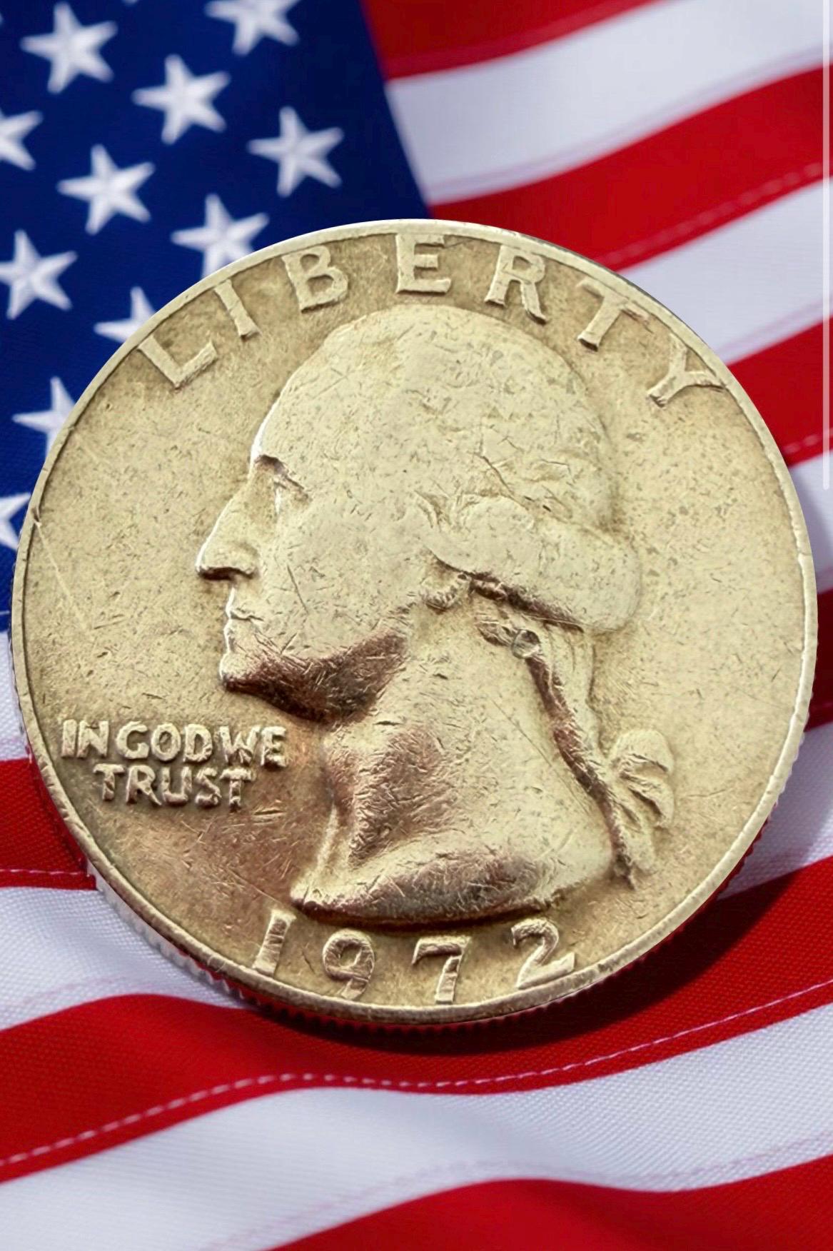 1972年 P&D ワシントン クォーター 25セント 流通コレクタブル米国