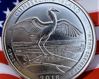 2018 P & D Cumberland Island National Seashore – Georgia State Quarter Pair | America the Beautiful Series | Circulated from U.S. Mint