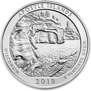 2018  P & D Apostle Islands National Lakeshore Quarter circulated