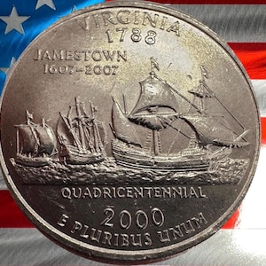 2000 P&D Virginia State Quarter in Umlauf gebracht