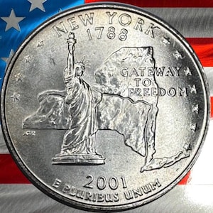 2001 P & D New York State Quarter circulated
