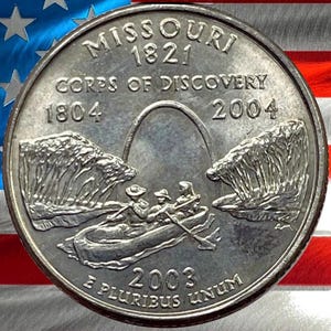 2003  P & D  Missouri State Quarter Circulated US Mint 25C Coin Collectible Gateway Arch Historic Coin