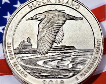 2018 P & D Block Island Quarters | Circulated | Rhode Island Wildlife Refuge | America the Beautiful Coins