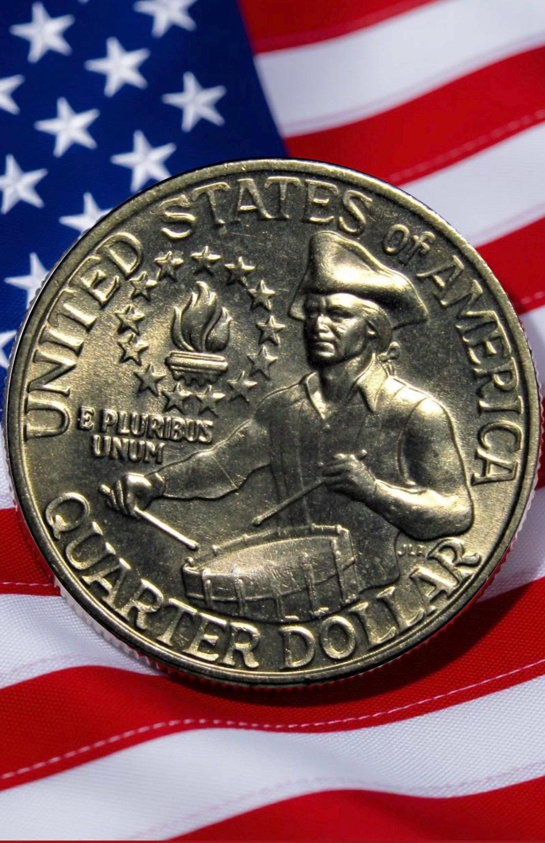 Bicentennial quarter coin 1776 1976 - Etsy 日本