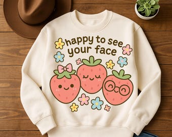 Happy To See Your Face Shirt PNG, Teacher Appreciation Clipart (Digital Download)