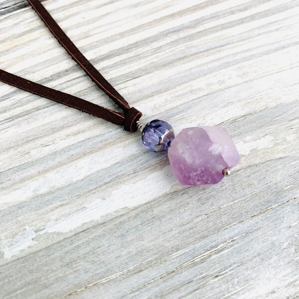 Amethyst Choker Necklace, choker necklace, bohemian necklace, 90's choker, healing necklace, purple choker, black choker