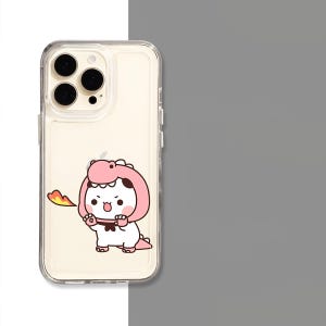 Bubu and Dudu Bear Phone Case, cute Panda Phone shell, yier Cartoon iPhone case Cover , iPhone 16 15 14 13 12 11 Pro Max 8 Plus X full model