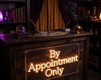 Custom By Appointment Only Neon Sign - LED Wall Decor for Therapy Office