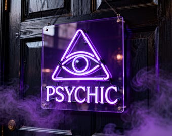 Custom Psychic Neon Sign - All Seeing Eye LED Wall Decor for Shop Door