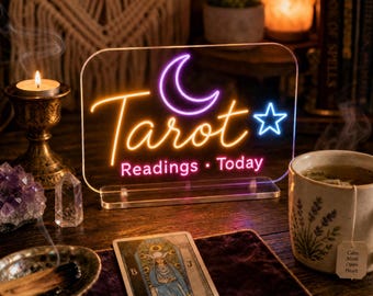 Custom Tarot Neon Sign - USB LED Desk Lamp for Spiritual Home Decor