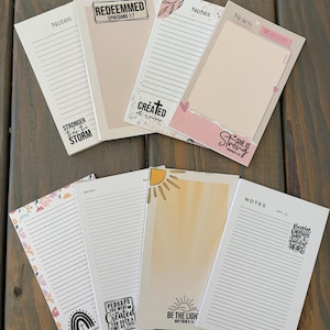Bloc de notas cristiano / Bloc de notas para el estudio bíblico / Papelería con temática religiosa / Bloc de notas con versículos bíblicos / Regalo para mujeres