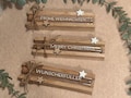 Personalized Christmas gift, gift wrapping, money gift, test tube, natural wood, souvenir, gift certificate, Christmas, party favor, wood