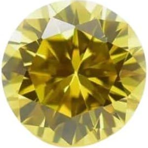 Vibrant 3 Ct Yellow Moissanite Loose Gemstone 10 mm D Color VVS1 Round Cut Ideal for Necklace, Bracelet & Fine Jewelry Making Projects