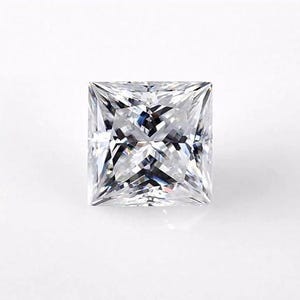 1.09 Ct  Natural Moissanite Princess Cut D Color Loose Gemstone 6x6 mm VVS1 Stone Ideal for Custom Jewelry Making, Artistic Project
