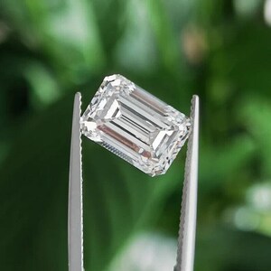 1 CT Moissanite Gemstone Brilliant Emerald-Cut D Color Grade VVS1 Clarity Loose Stone for Custom Necklace, Artistic Jewelry size 7x5x4 mm