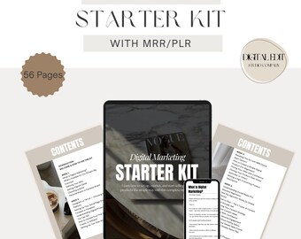 Digital Marketing Starter Kit eBook/guide with Master Resell Rights (MRR) and Private Label Rights (PLR), Done For You Ebook MRR