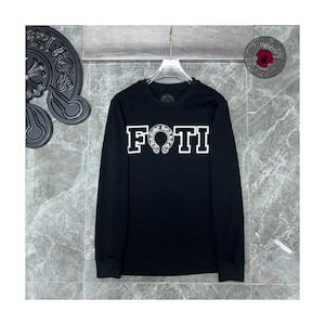 Chrom Herzen Stil Langarm Grafik T-Shirt: Unisex Streetwear