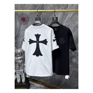 Chrome Hearts Halloween T-Shirt: Verwunschener Gothic Stil, handgemachtes Baumwoll T-Shirt