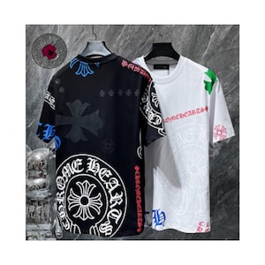Handmade Essentials Vintage Vibe Baumwolle Chrom Herzen T-Shirt