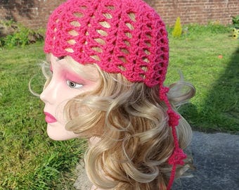 Häkeln Strand Hut Frauen, Hot Pink Boho Sommer Kappe Festival Hüte, Teen Mädchen Geburtstag Geschenk Handmade Y2K Urlaub Kopfbedeckung
