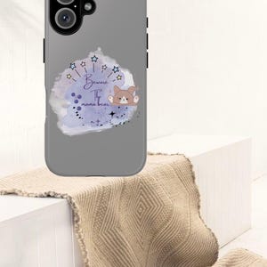 Leuk, pas op: het mamabeer-telefoonhoesje schattig kattenbeer moedercadeau | Beschermende iPhone Samsung Cover | Moederdag
