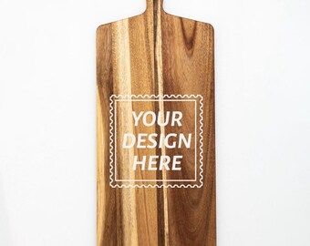 Custom Engraved Acacia Wood Tapas Board – Extra Large Charcuterie Platter