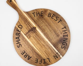 Round Acacia Wood Serving & Cutting Board – 30cm | DUNA