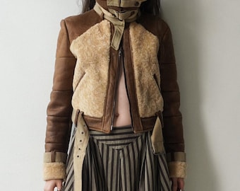 Shearling Aviator Jacket: Women's Sheepskin Leather Winter Coat
