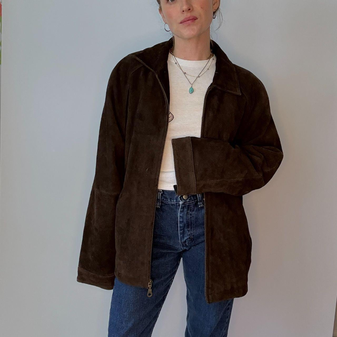90s Suede Jacket - Etsy
