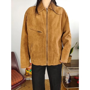 Women&#39;s Suede Leather Bomber Jacket | Brown Suede Jacket | Blazer Brown Short Coat | Suede Western Cowgirl Jacket | Vintage Suede Jacket