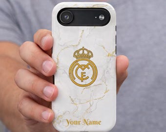 Personalized Marble Gold Real Madrid iPhone Case
