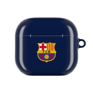 FC Barcelona Wappen AirPod Hülle | Personalisierte AirPod-Hülle für Barcelona-Fans | Benutzerdefinierte Namensoption