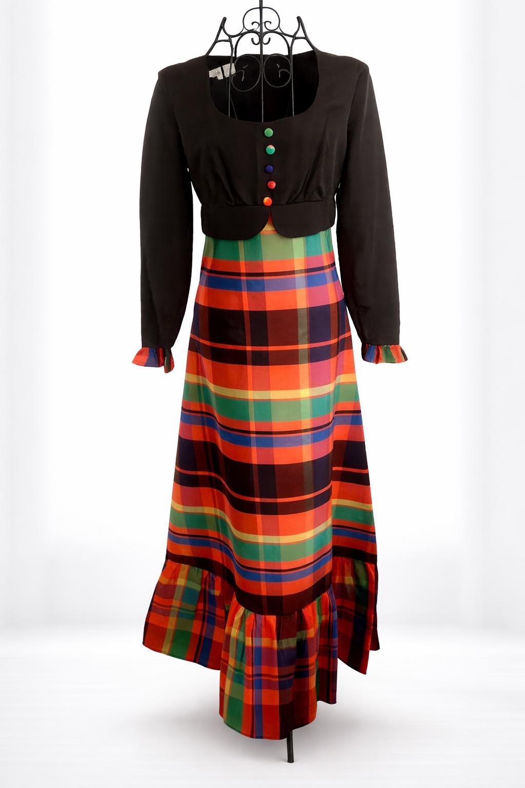 burns night ladies dress code stripe evening gown