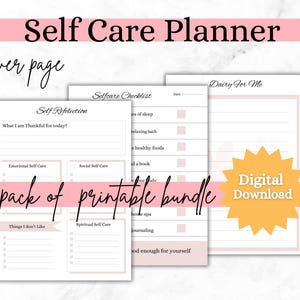 Self Care Planer Checkliste für Mentales Wohlbefinden | Alltags Wohlbefinden Achtsamkeit | Selbstliebe Journal Habit Tracker | Neujahrs-Challenge