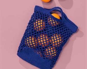 Easy Crochet Market Bag Pattern | Foldable Reusable Tote (PDF Download)