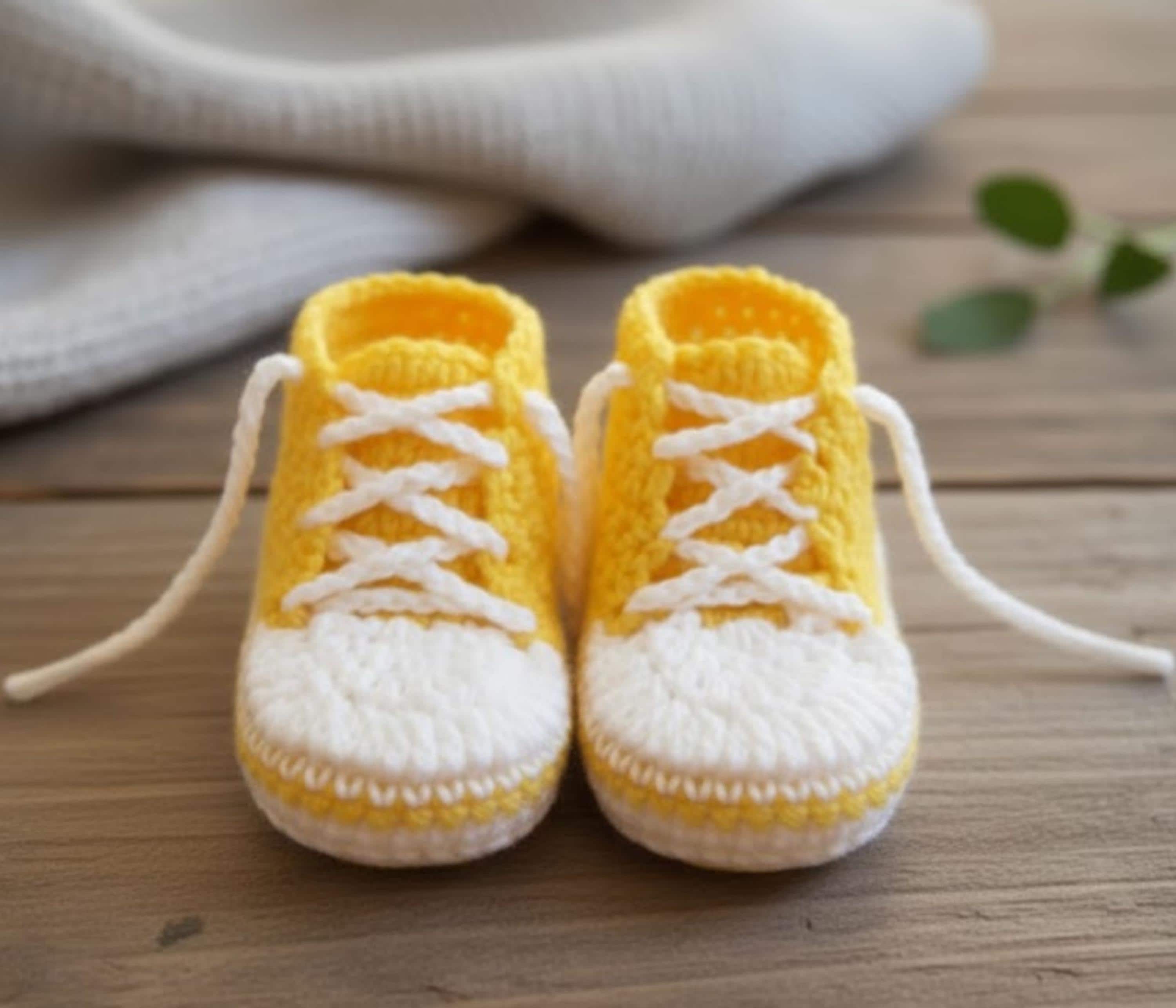 Crochet Baby Sneakers Pattern PDF –unisex Baby Booties – DIY Gift for ...
