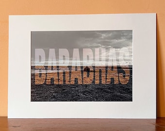 A3 'BARABHAS' Text Print