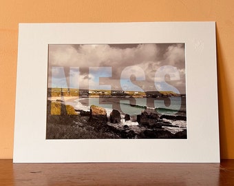A3 'NESS' Text Print - Port of Ness