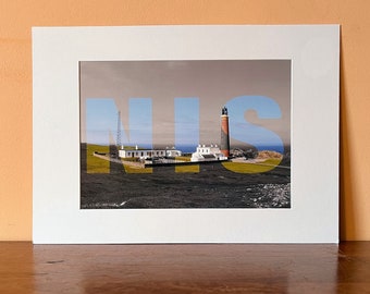 A3 'NIS' Text Print - Butt of Lewis