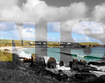 A4 'NIS' Text Print - Port of Ness