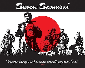 Classic Movie No.2 - Seven Samurai (A2 poster)