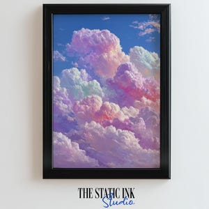 Pastel Cloudscape Print: Dreamy Abstract Sky Art (Digital Download)