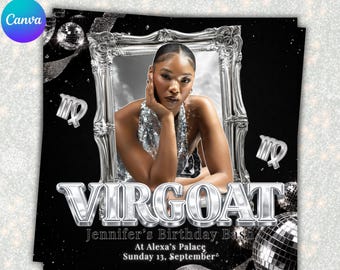 Virgo Birthday Flyer, VIR-GOAT Flyer, Virgo Szn Flyer, Virgo Invitation Flyer, Virgo Birthday Event, Social Flyer, Premade Flyer Template