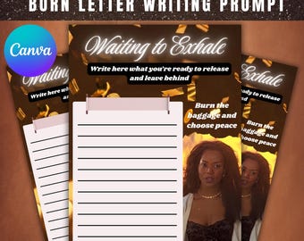Waiting to Exhale Burn List Template: Self Care Journal Page (Digital Download)