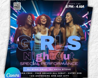 Girls Gone Wild Kasperlewales Event Club Flyer, Weekly Flyer, Social Media Flyer, Instagram, Facebook, Canva Template