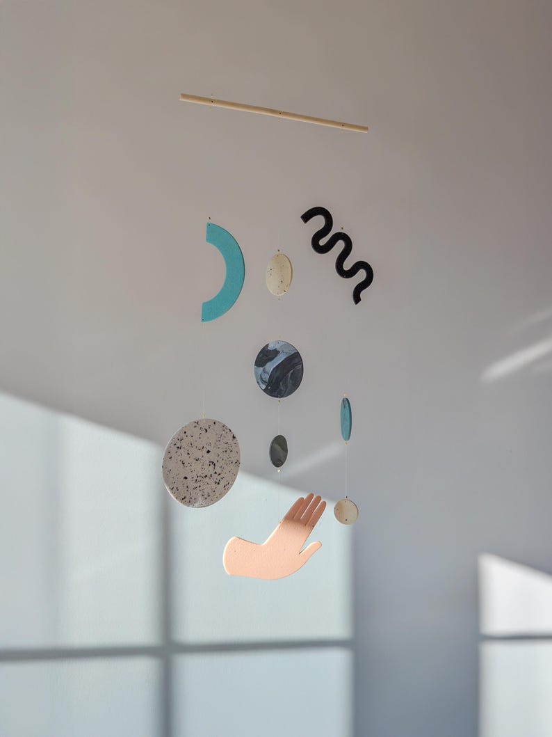 Hängande solsystem | Minimalistisk planetsolfångare, Slow Living-dekor bild 1