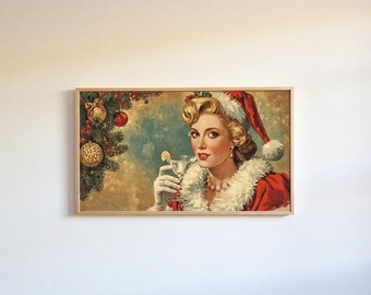 Vintage Christmas Posters, Christmas Prints, Christmas Home decor, Old fashion Christmas photos, five downloadable prints