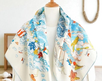 Lenço de seda: Xale feminino (35"/90 cm)