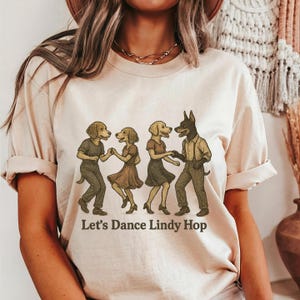 Lindy Hop dog shirt,for Lindy Hop Dancers,retro Swing dance shirt,Lindy Hop TShirt for Lindy Hoppers swing Dancers,vintage lindy hop tshirt