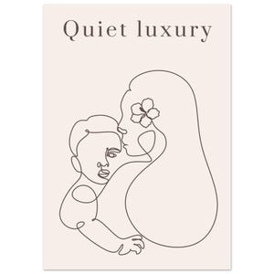 Affiche “Quiet Luxury” – Illustration Artistique Minimaliste Avec Citation Inspirante